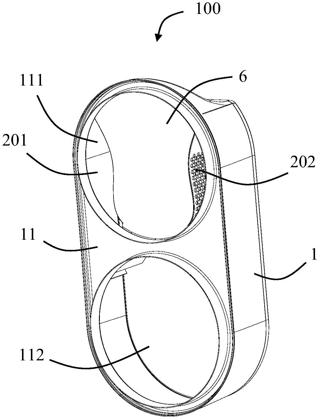 Tail gas after-treatment mixing device