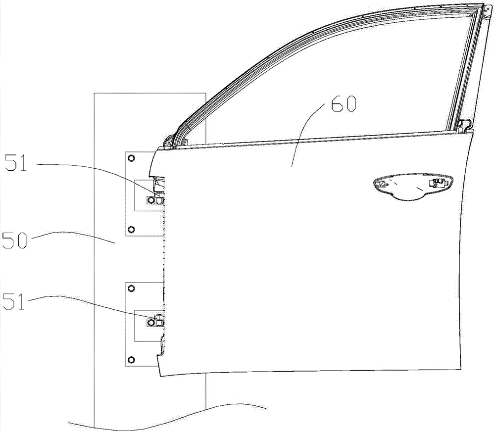 Door lock side fixation device for vehicle door rigidity test and vehicle door rigidity test method