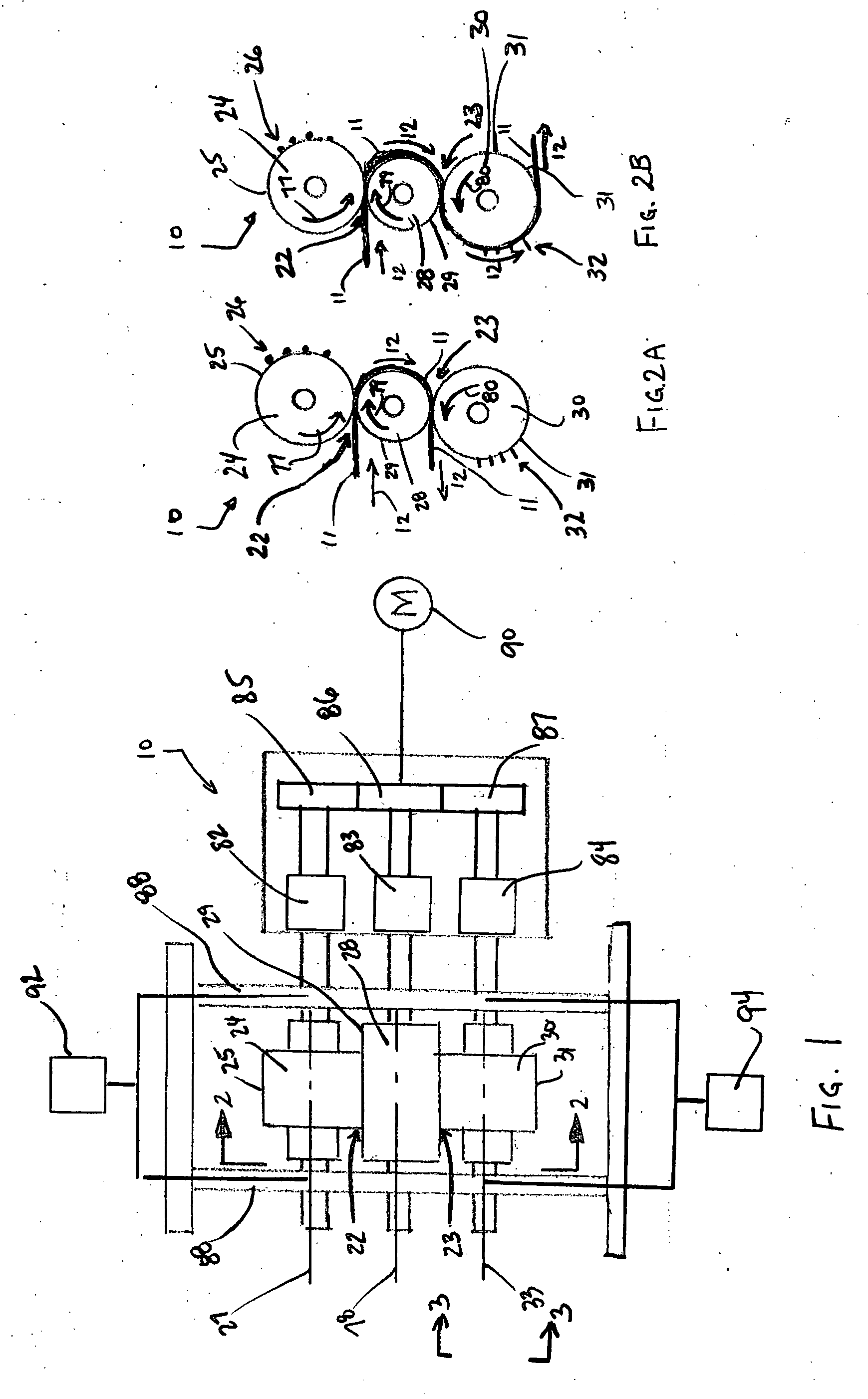 Multi-roll bonding and aperturing