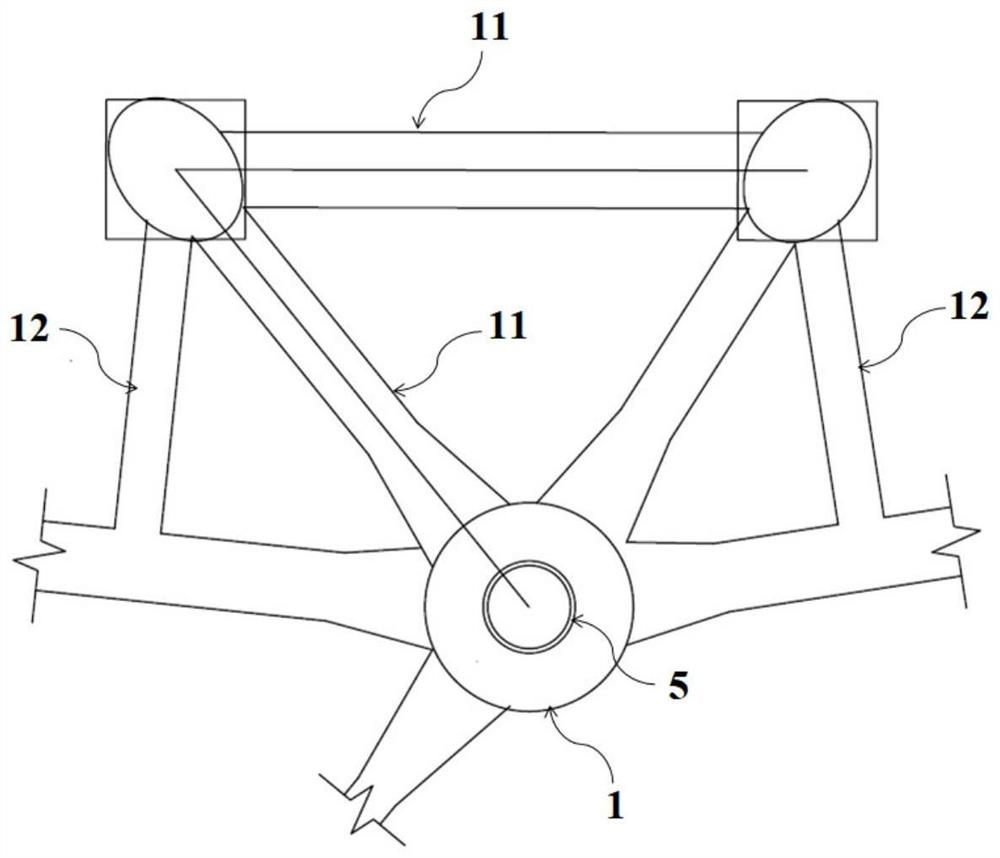 A construction method of tree branch column and inclined column in swimming pool