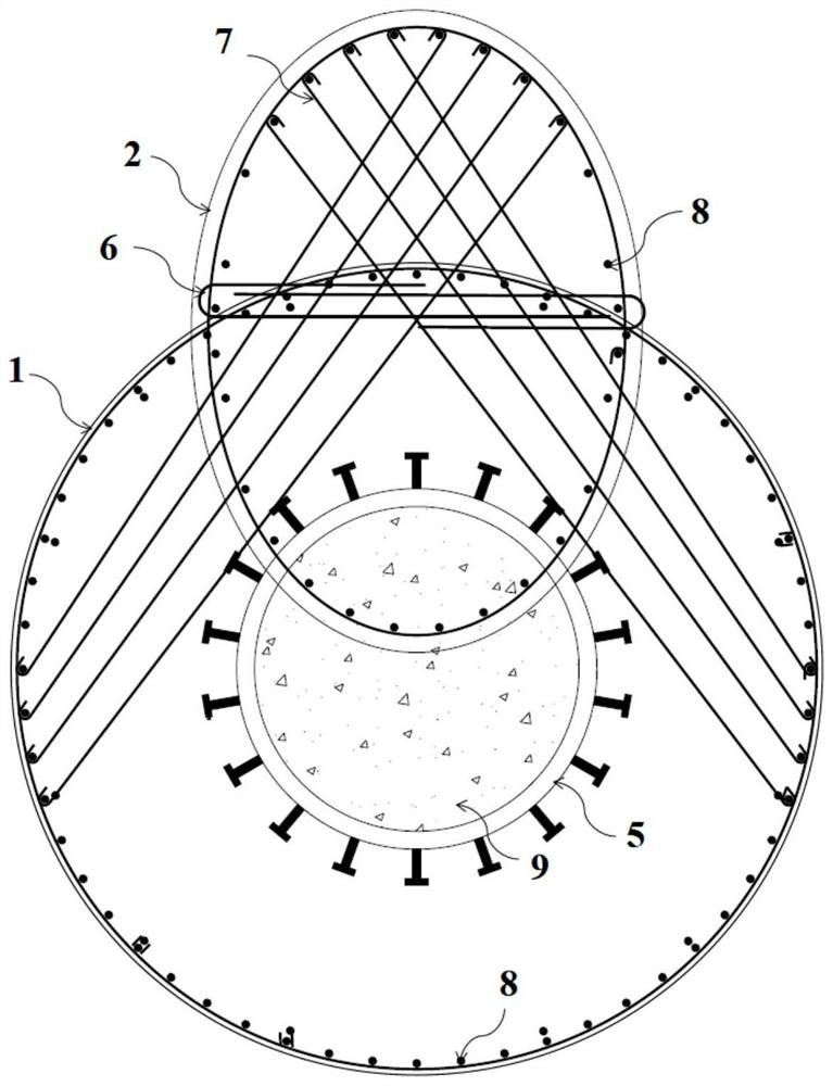 A construction method of tree branch column and inclined column in swimming pool