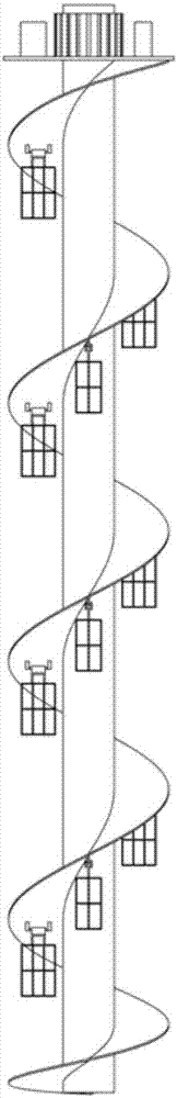 Multi-tower-plate stream distribution in-diffusion vertical plug-flow photocatalysis reactor