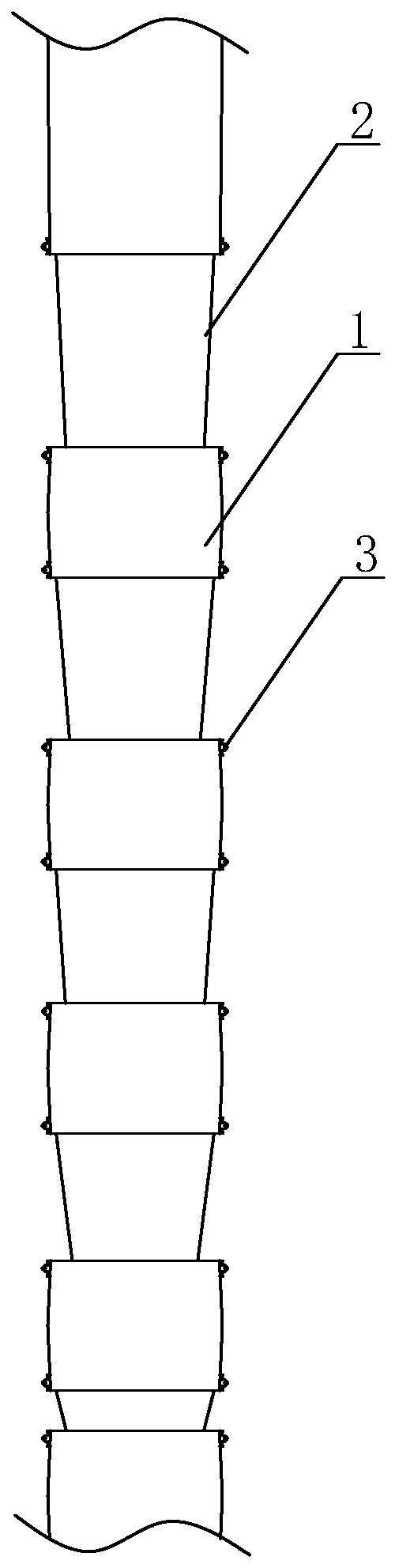 Segmented protection device for drill pipe