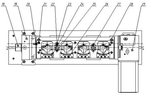 Tool for four-axis four-station machining center