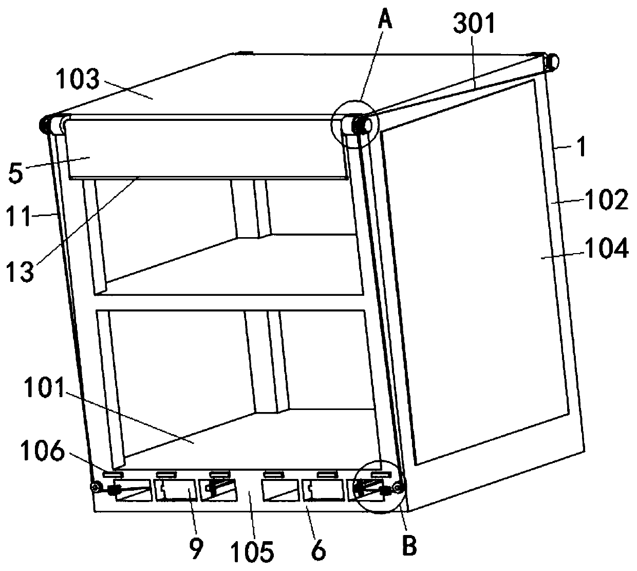 Rain-proof transfer frame for forklift