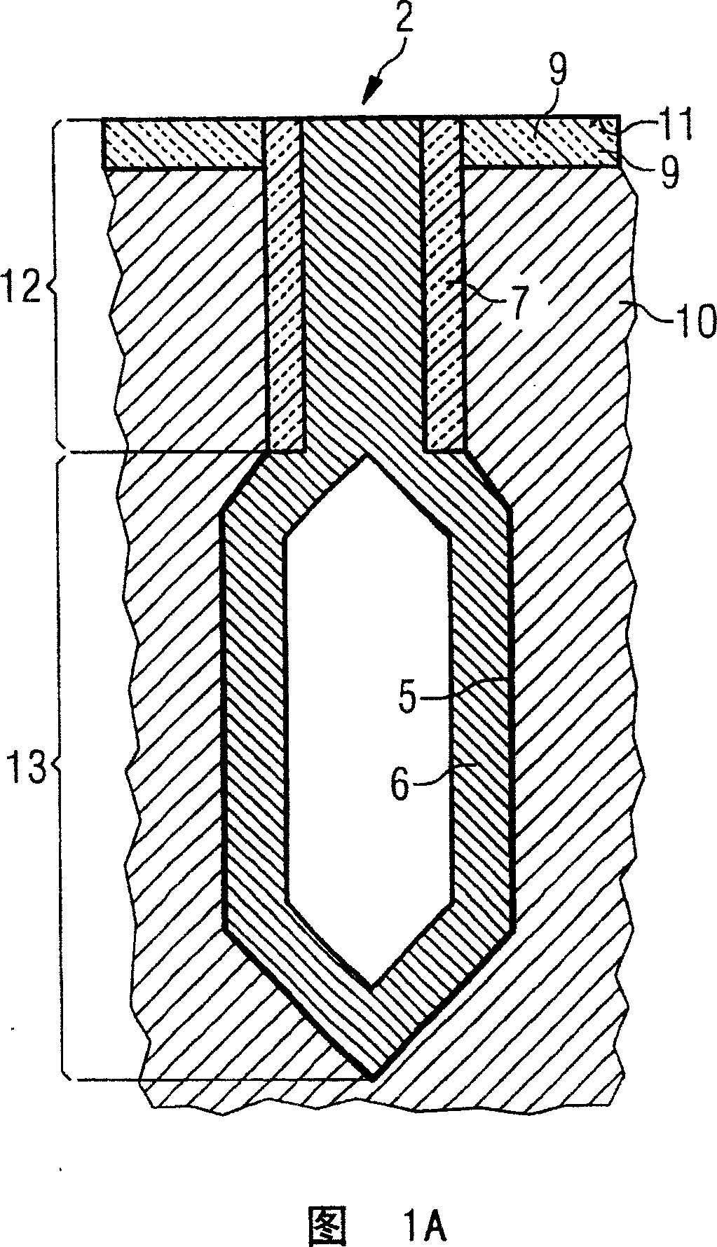 Groove capacitor and its manufacture