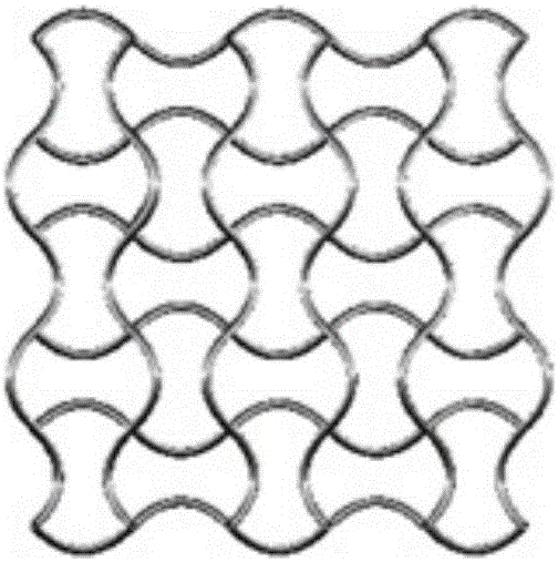 Three-dimensional negative Poisson ratio periodic porous material and preparation method thereof