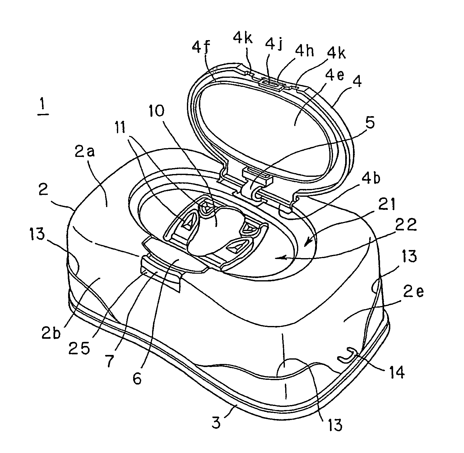 Container with auto-opening lid