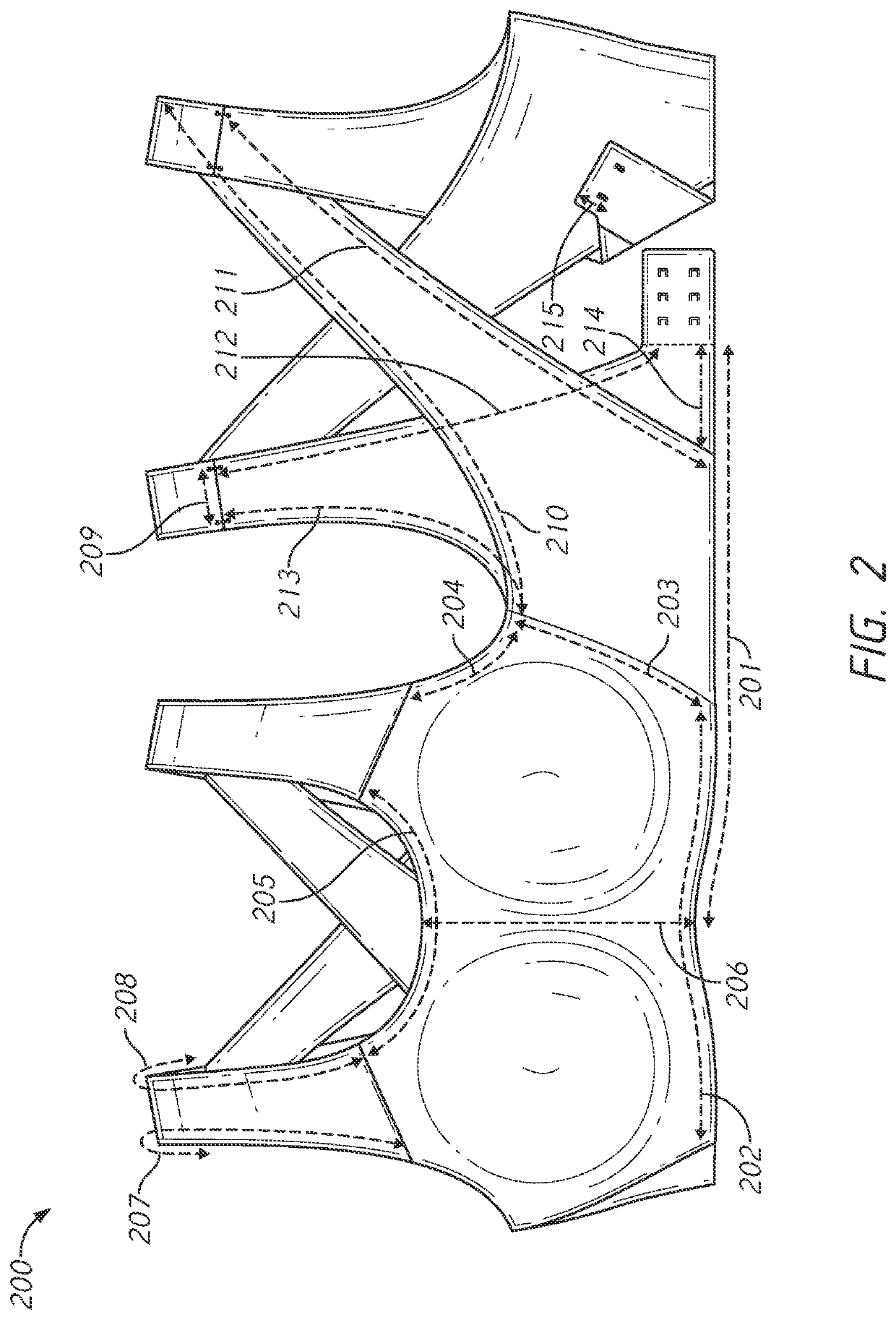 Pressure-distributing undergarment with fastening system