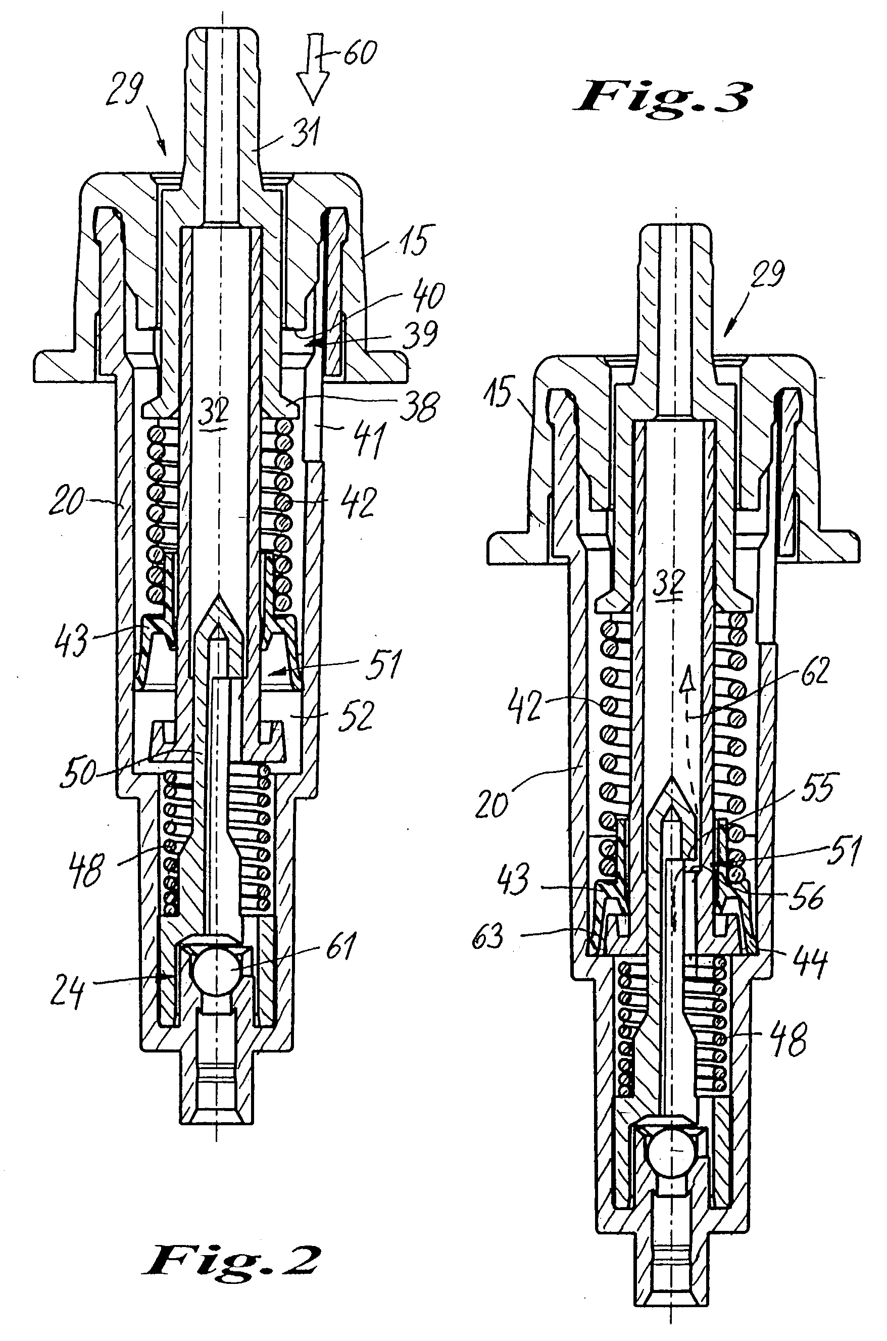 Dispenser for the discharge of flowable media