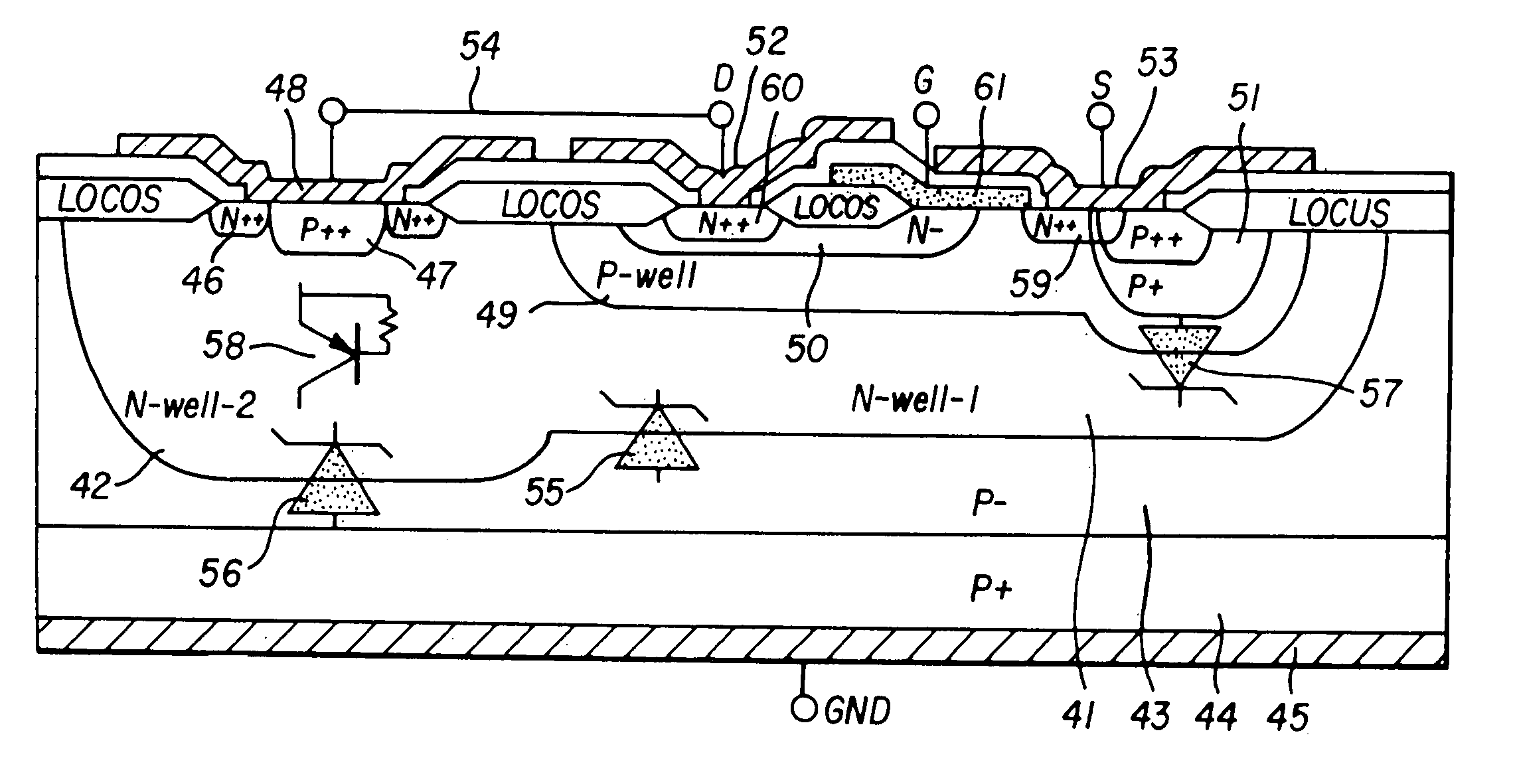 Semiconductor device having a lateral MOSFET and combined IC using the same