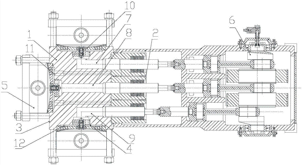 Three-plunger hydraulic diaphragm reciprocating pump