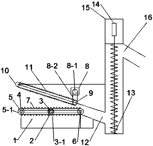 Compression type garbage conveying device