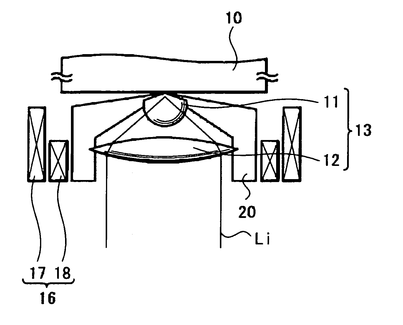 Lens holding member, focusing lens using lens holding member, optical pickup apparatus and optical recording and reproducing apparatus