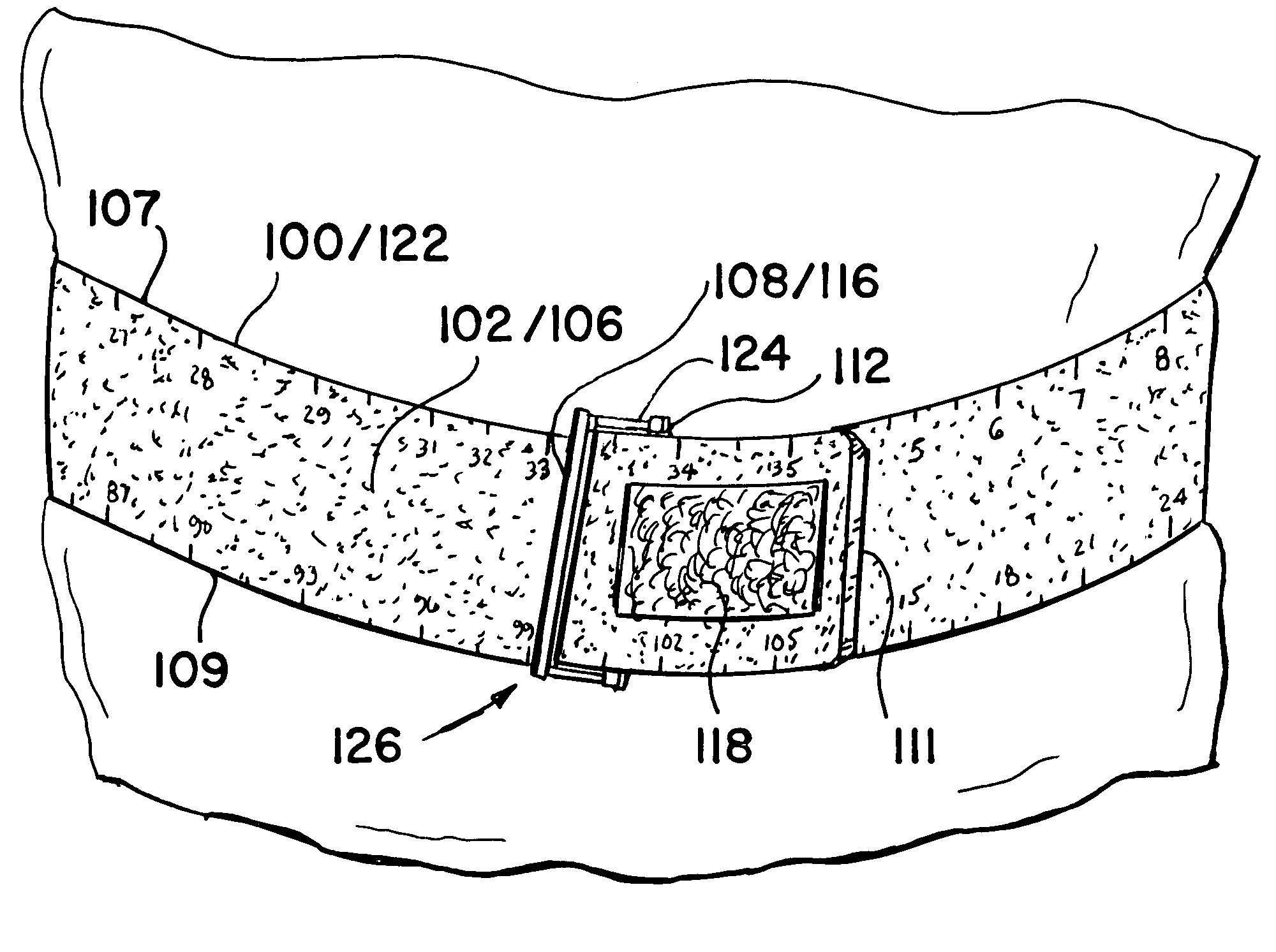 Belt or band-like exercise result measurement article with selectable display aspect