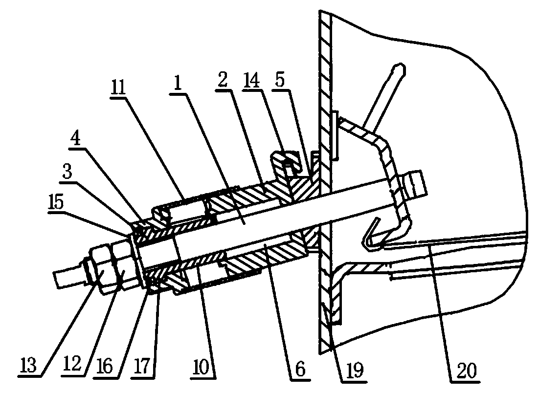 Rapid tensioning device of screen cloth of vibrating screen