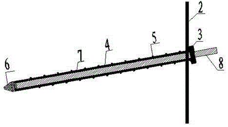 Prefabricated prestressed concrete hollow soil nail and its construction method