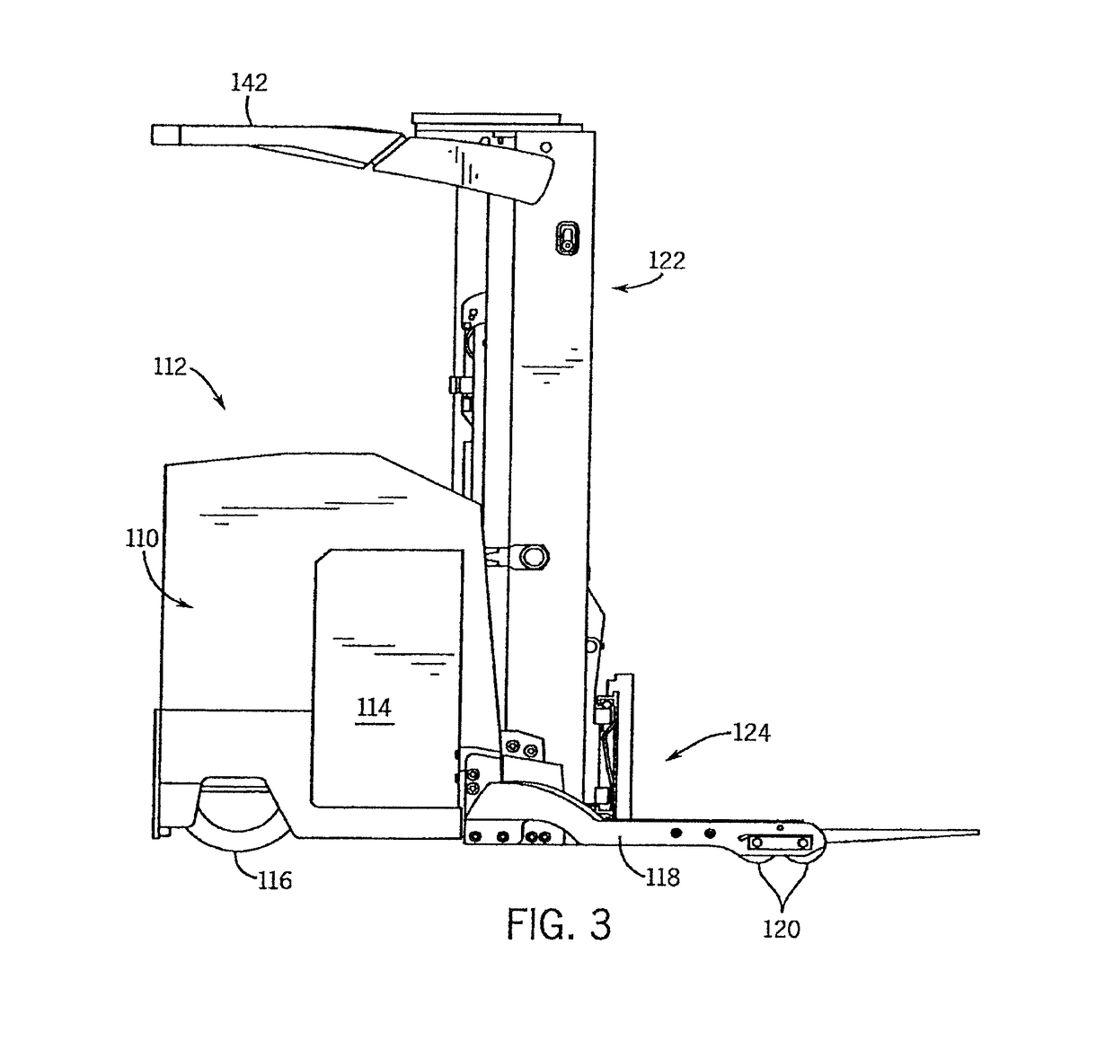 Lift truck with mast