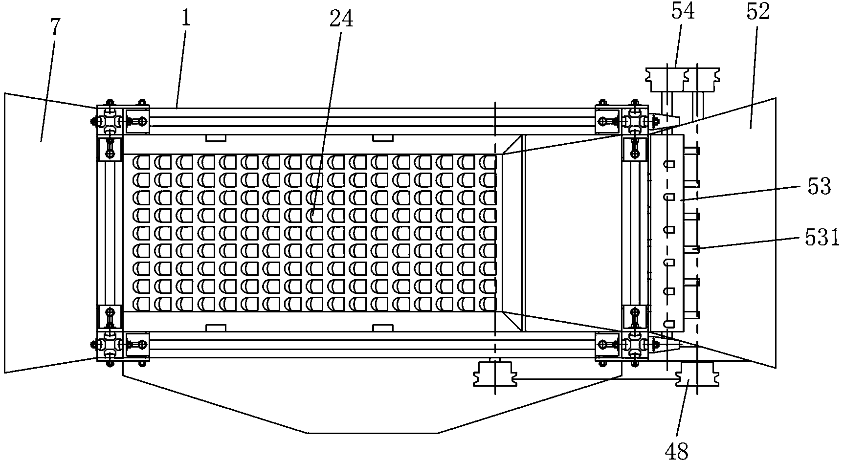 Vibrating straw walker separation test stand with adjustable parameters