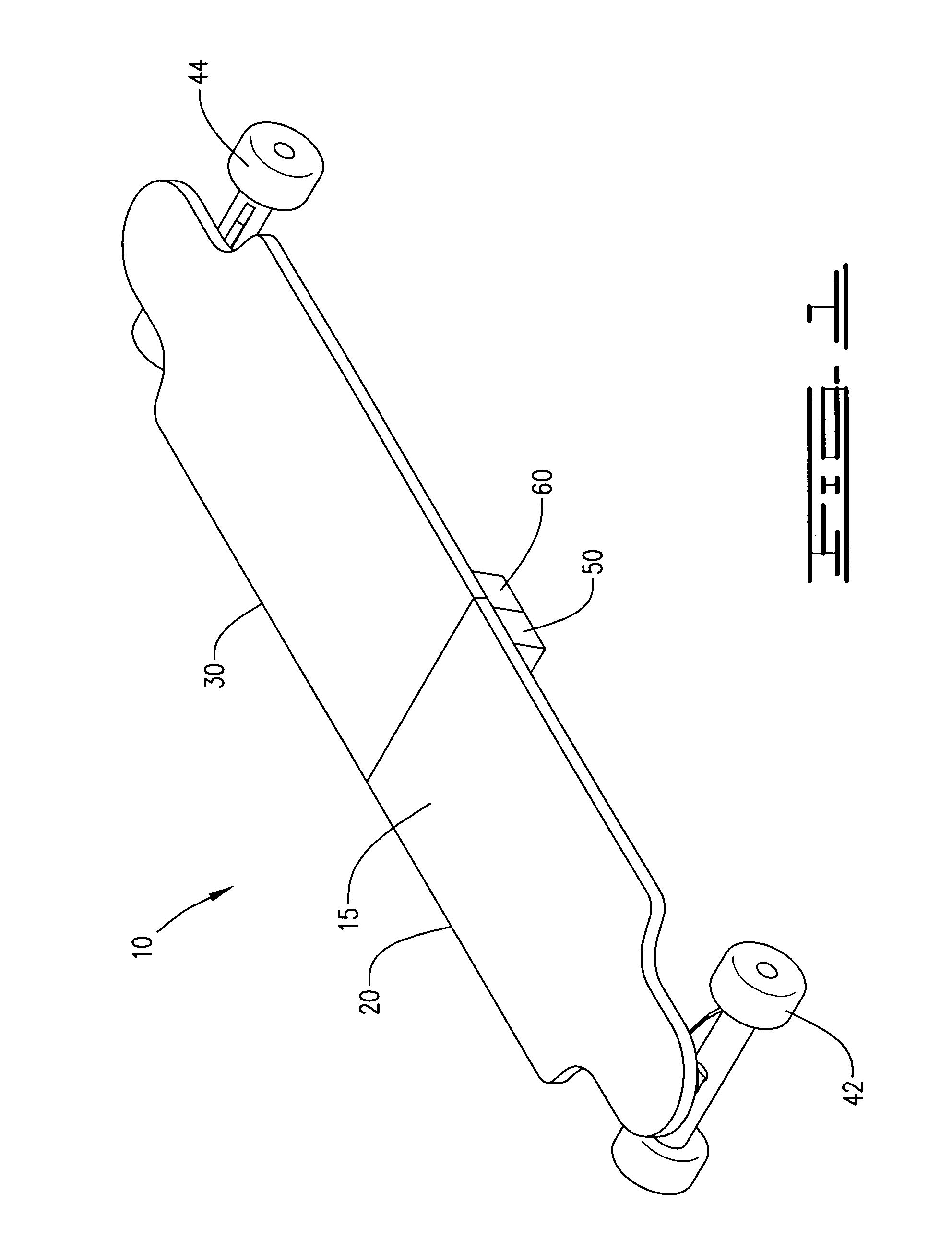 Compact folding long board