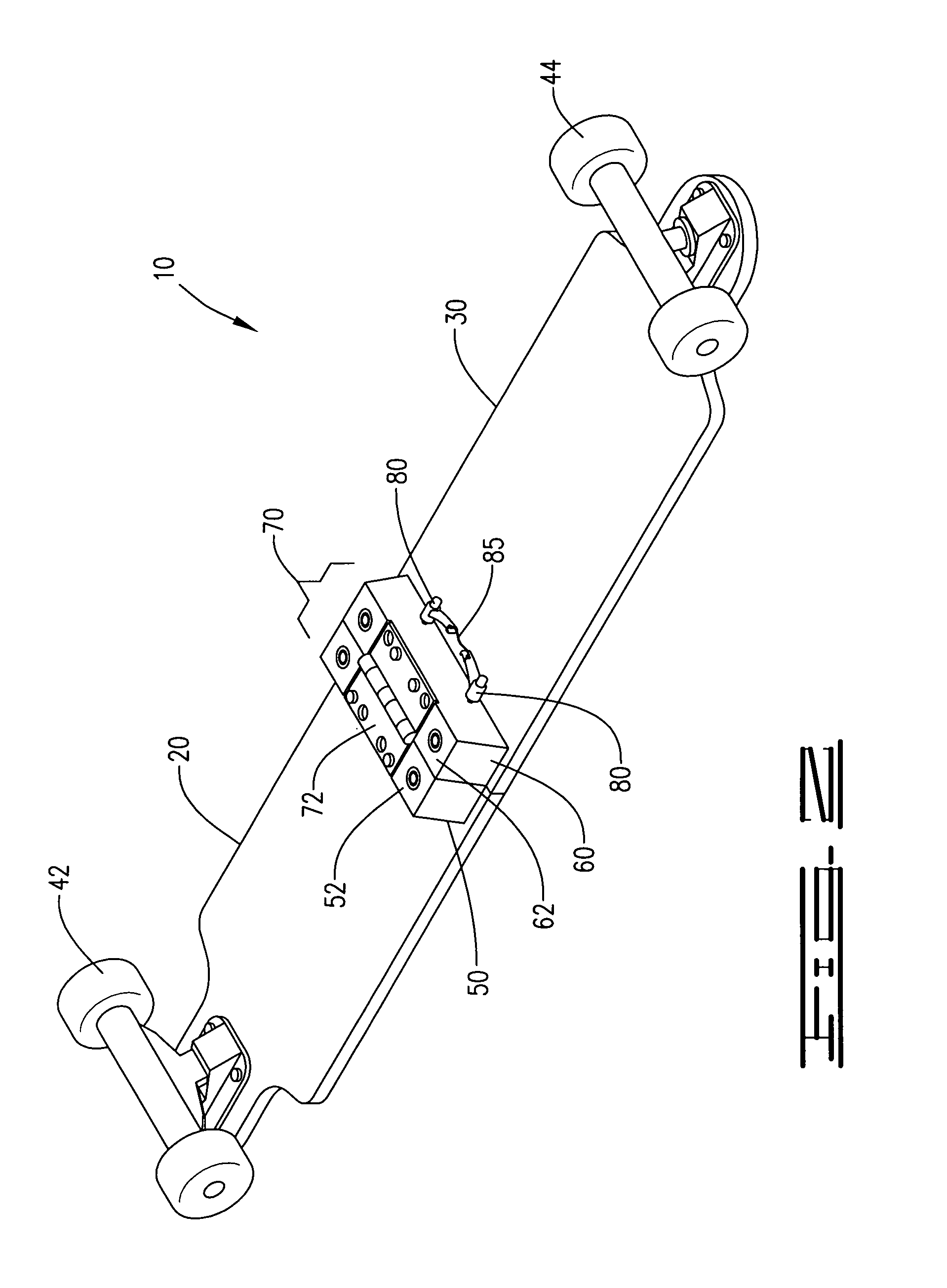 Compact folding long board