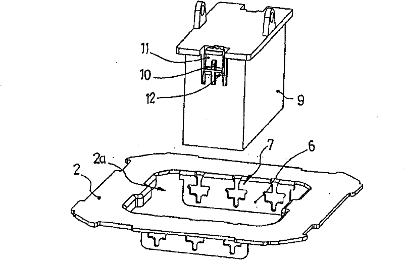 Device for fixing electrical mechanism on frame base