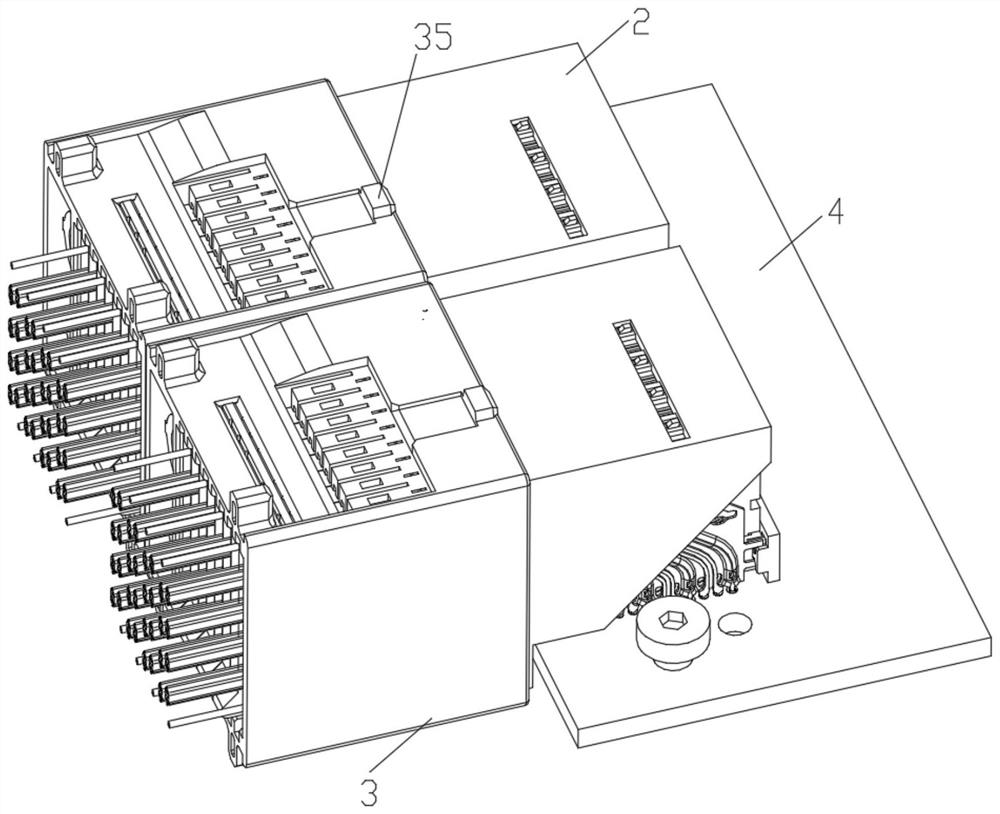 High-speed backboard connector with locking function