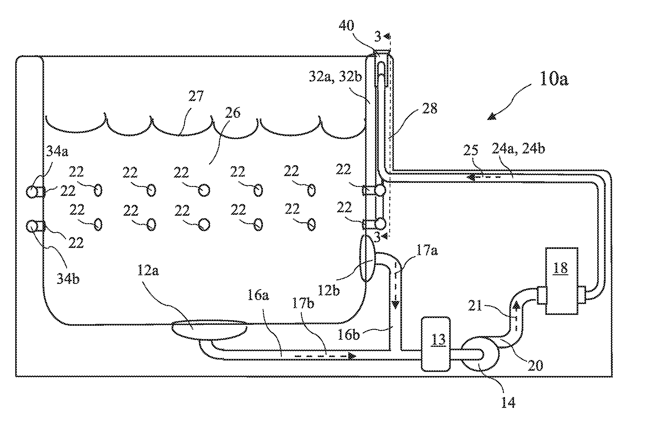 Dual inlet and dual outlet spa valve