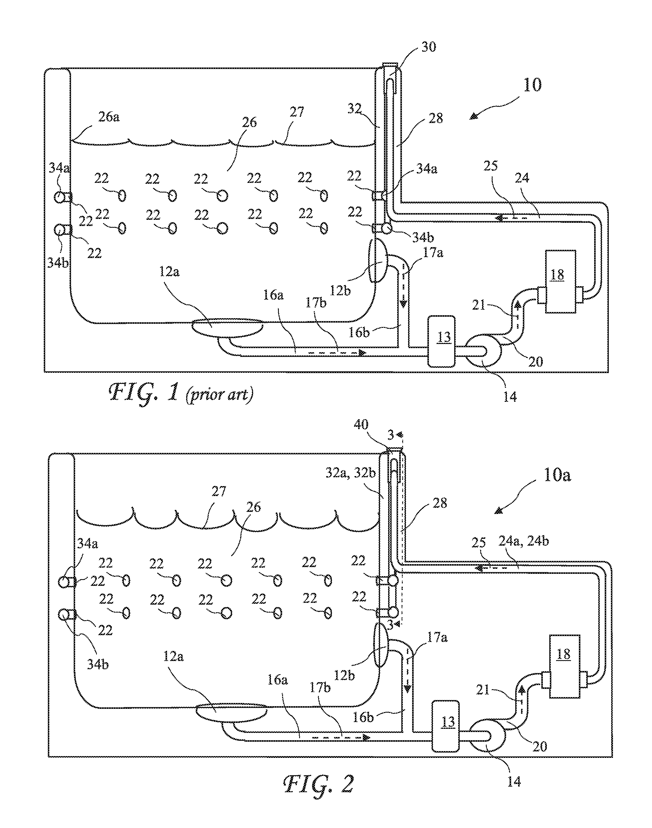 Dual inlet and dual outlet spa valve