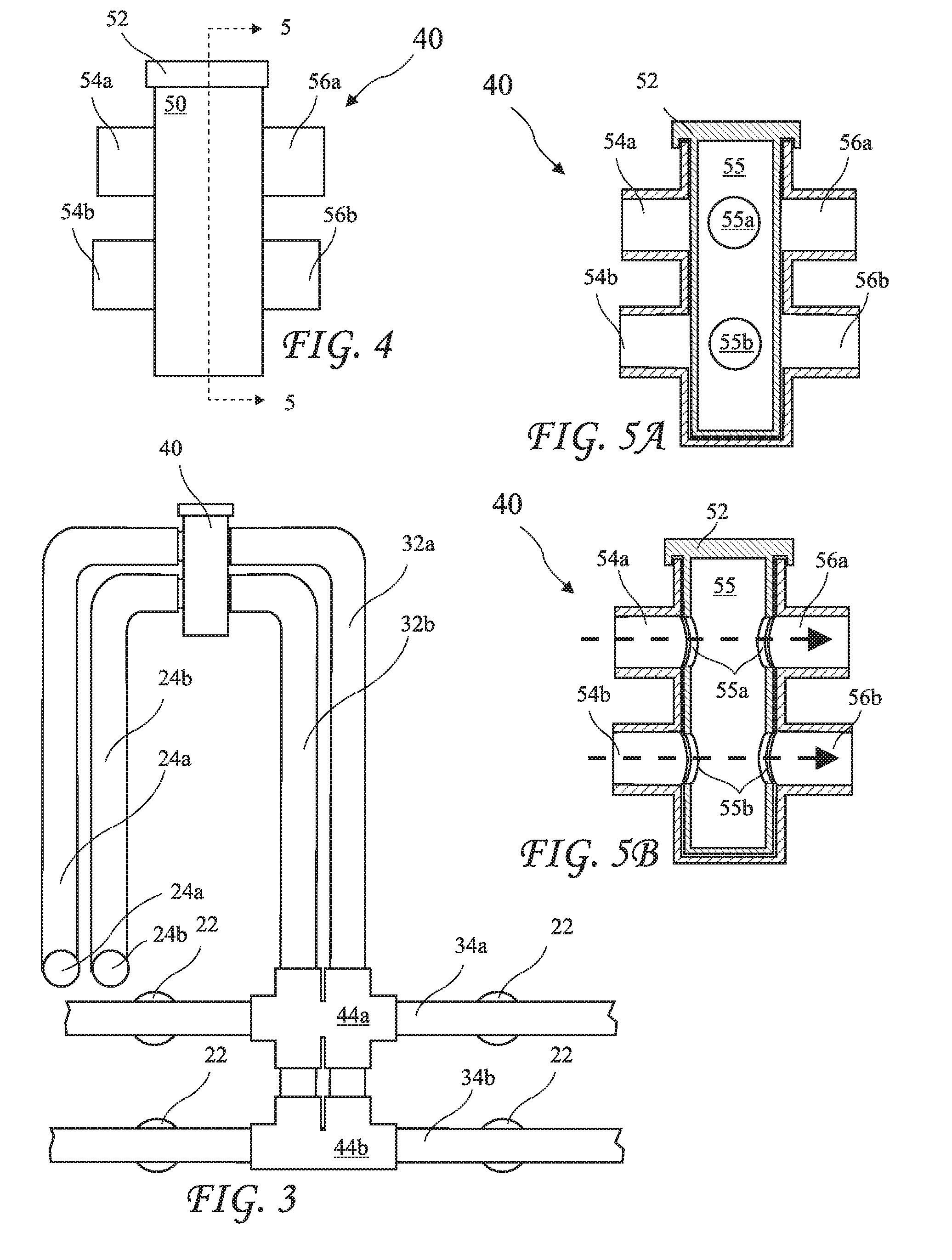 Dual inlet and dual outlet spa valve