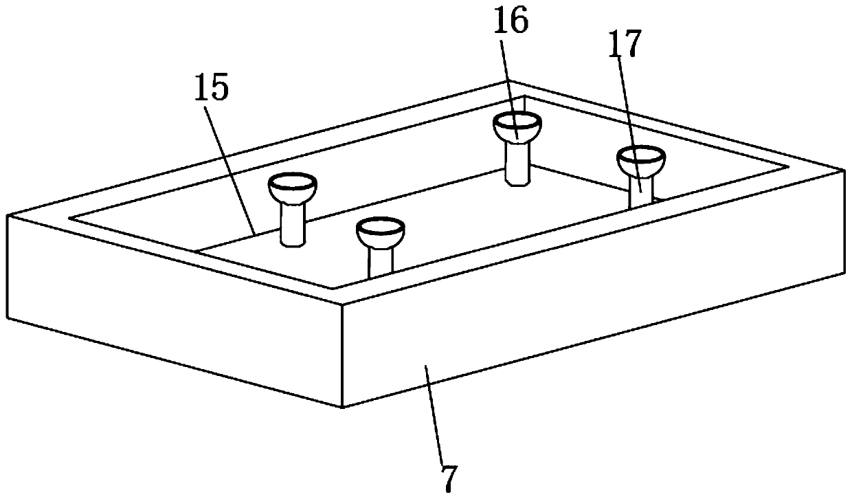 Stamping device for rear tail door shell and working method thereof