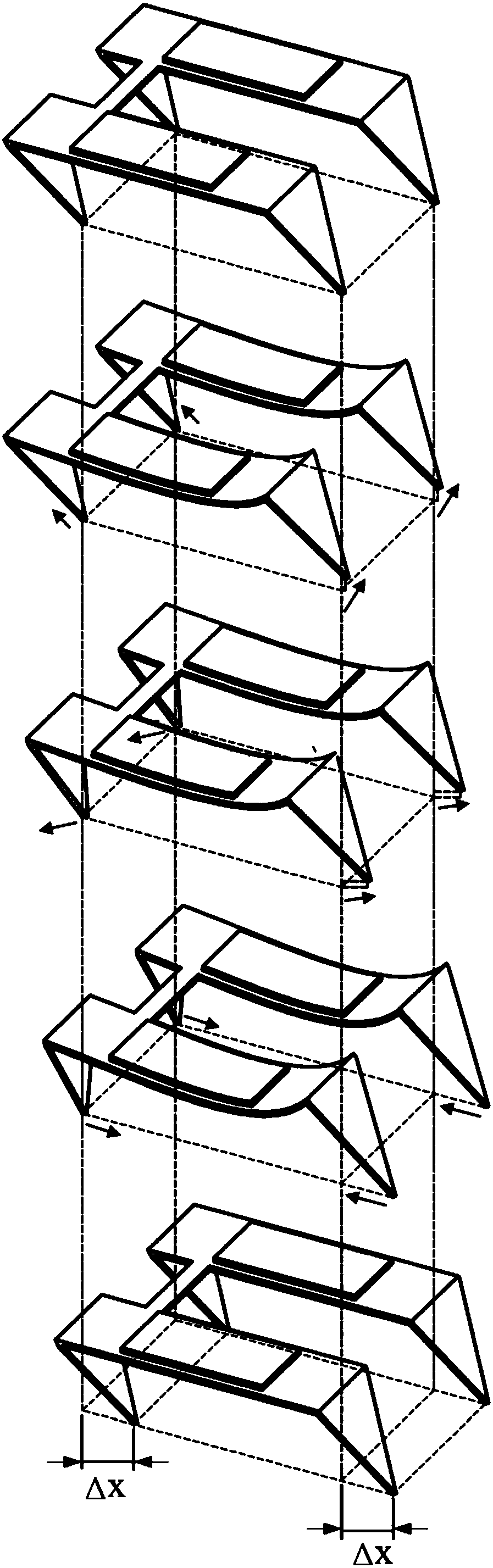 Piezoelectric driving-based crawling actuator and working method thereof