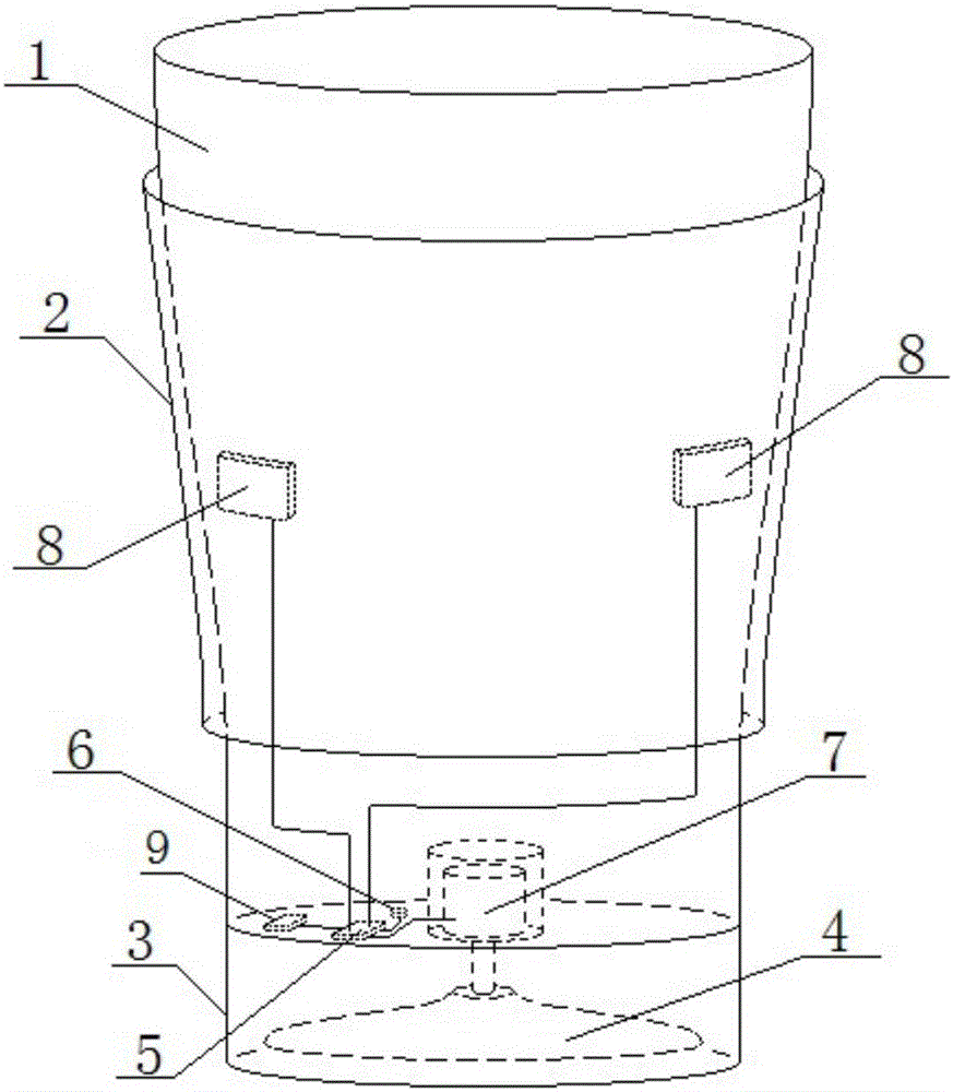 Intelligent automatic anti-falling water cup