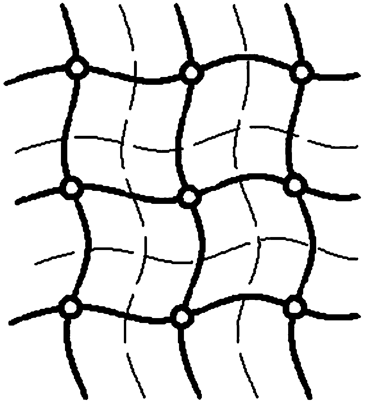 Semi-ipn (interpenetrating polymer network) proton exchange membrane and preparation method thereof