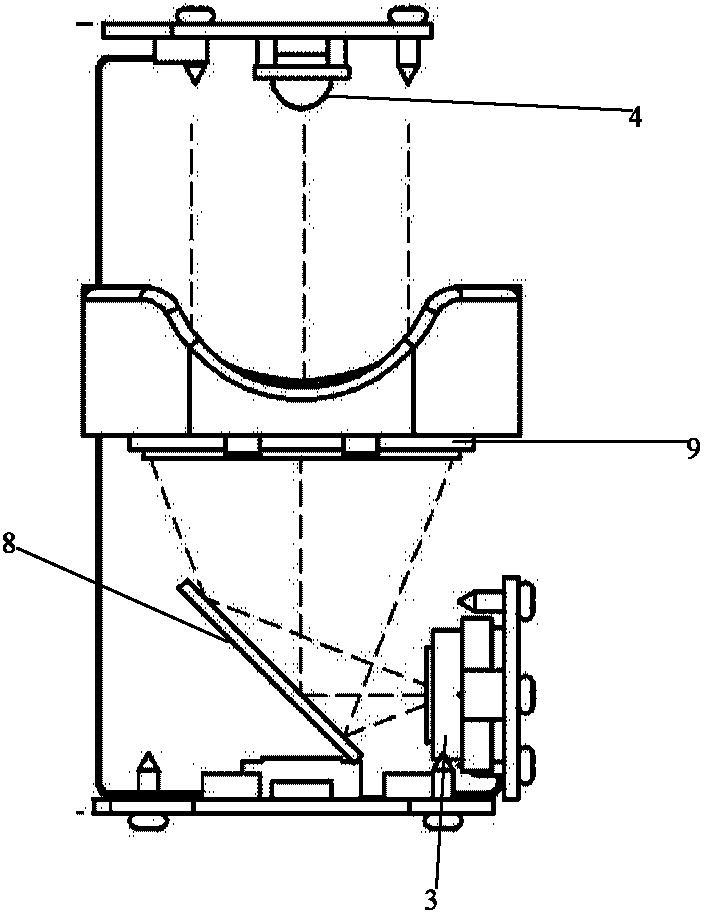 Finger vein collecting device