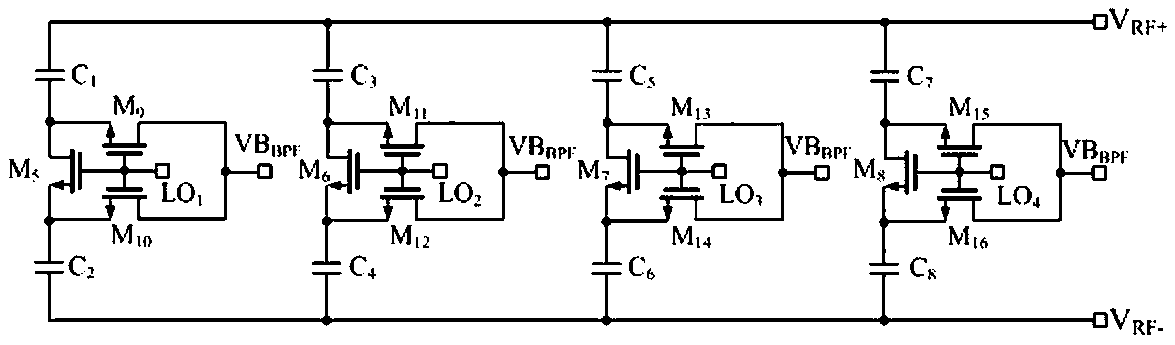 Receiver front-end circuit with external linearity enhanced current mode structure