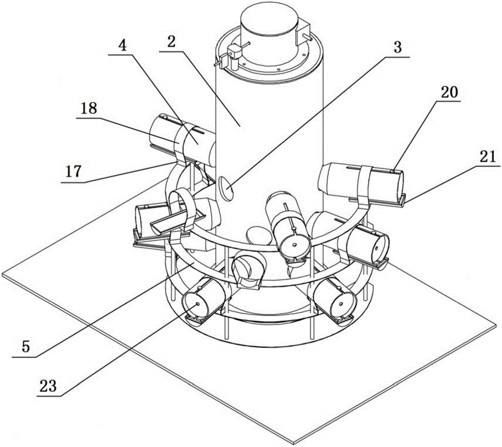 Powder aerosol moving type oro-nasal inhalation and contamination device