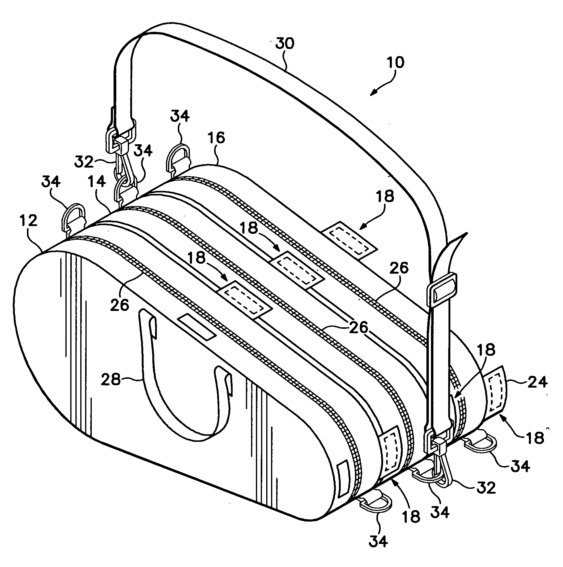 Modular racquet and gear tote bag device