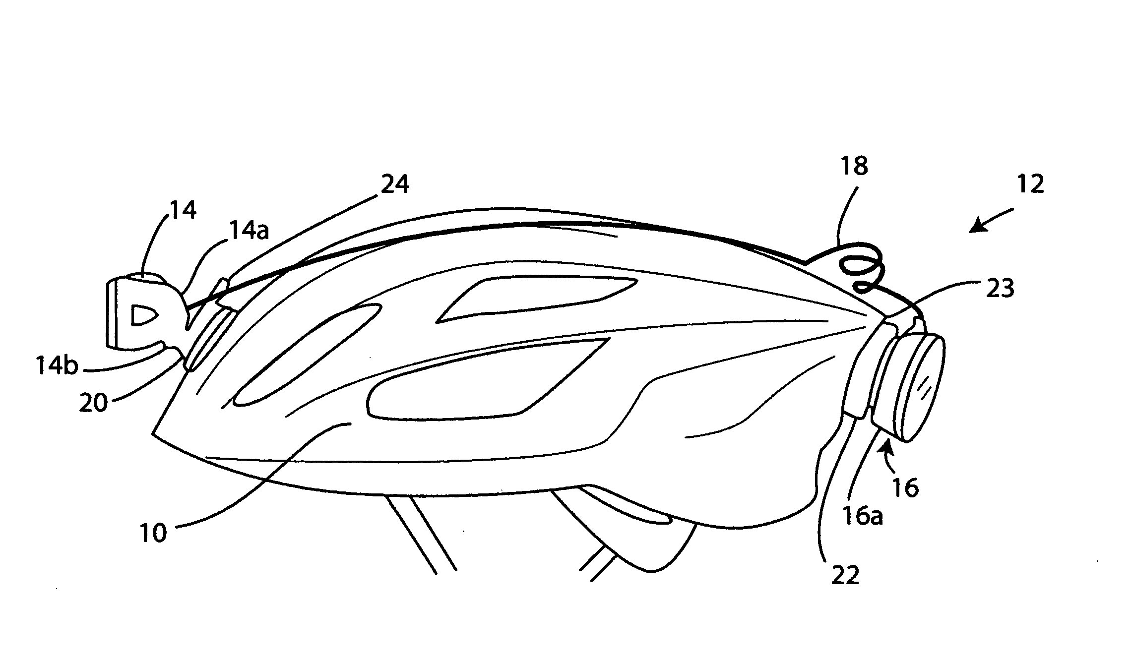 Helmet mounted bicycle lights