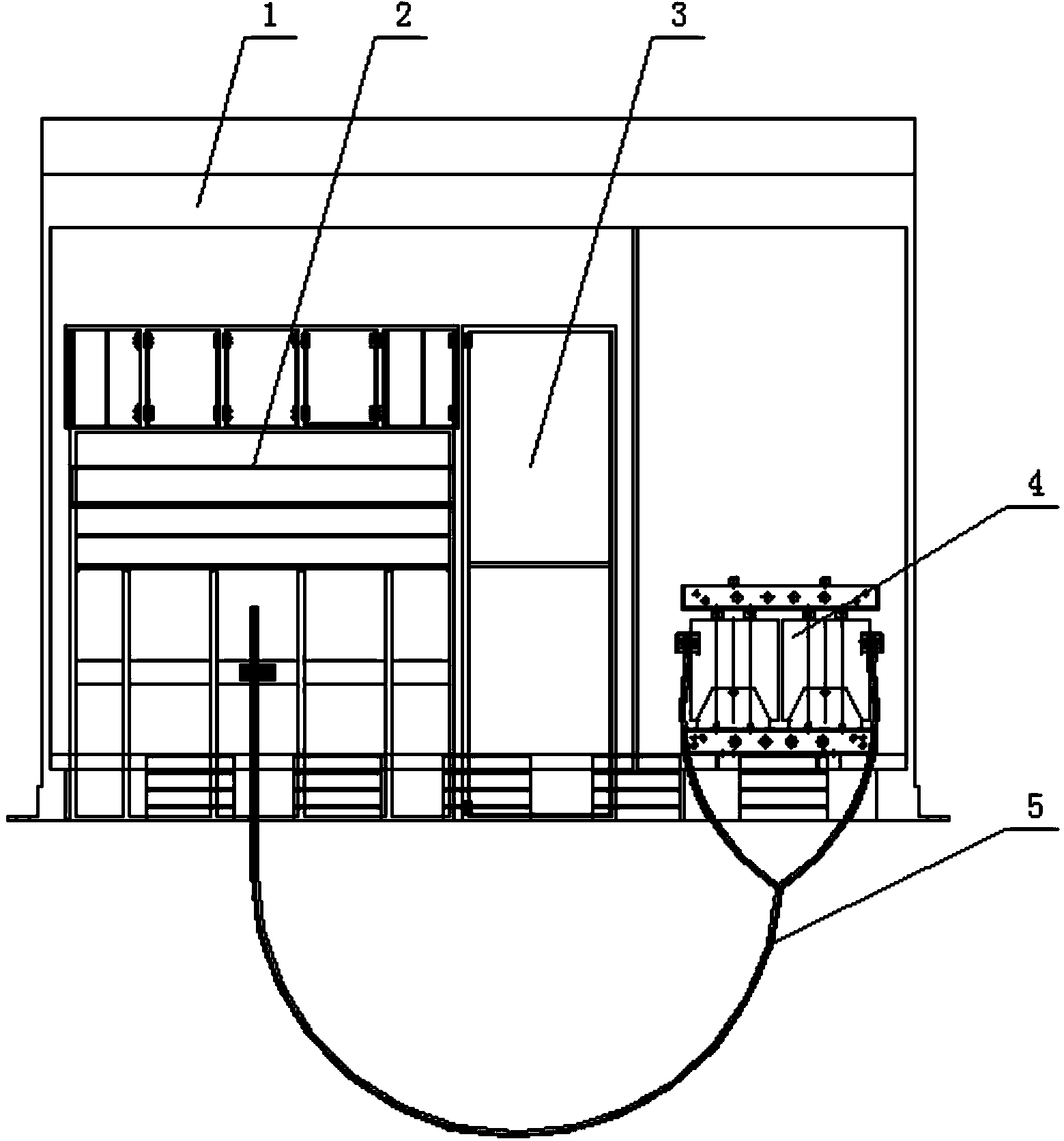 Box-type opening and closing station without external power supply