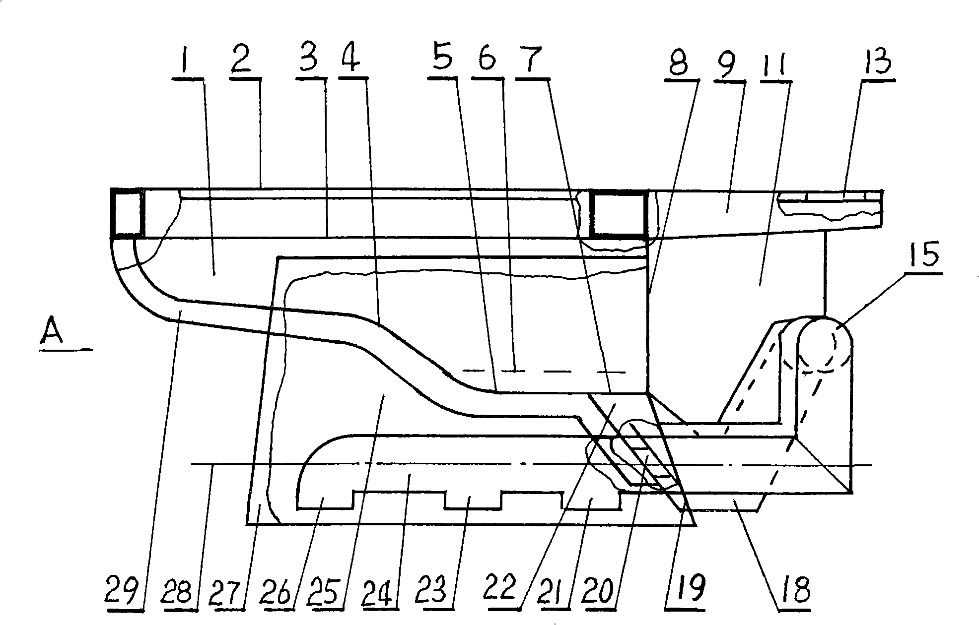 Step type bed-pan equipped with horizontal siphons