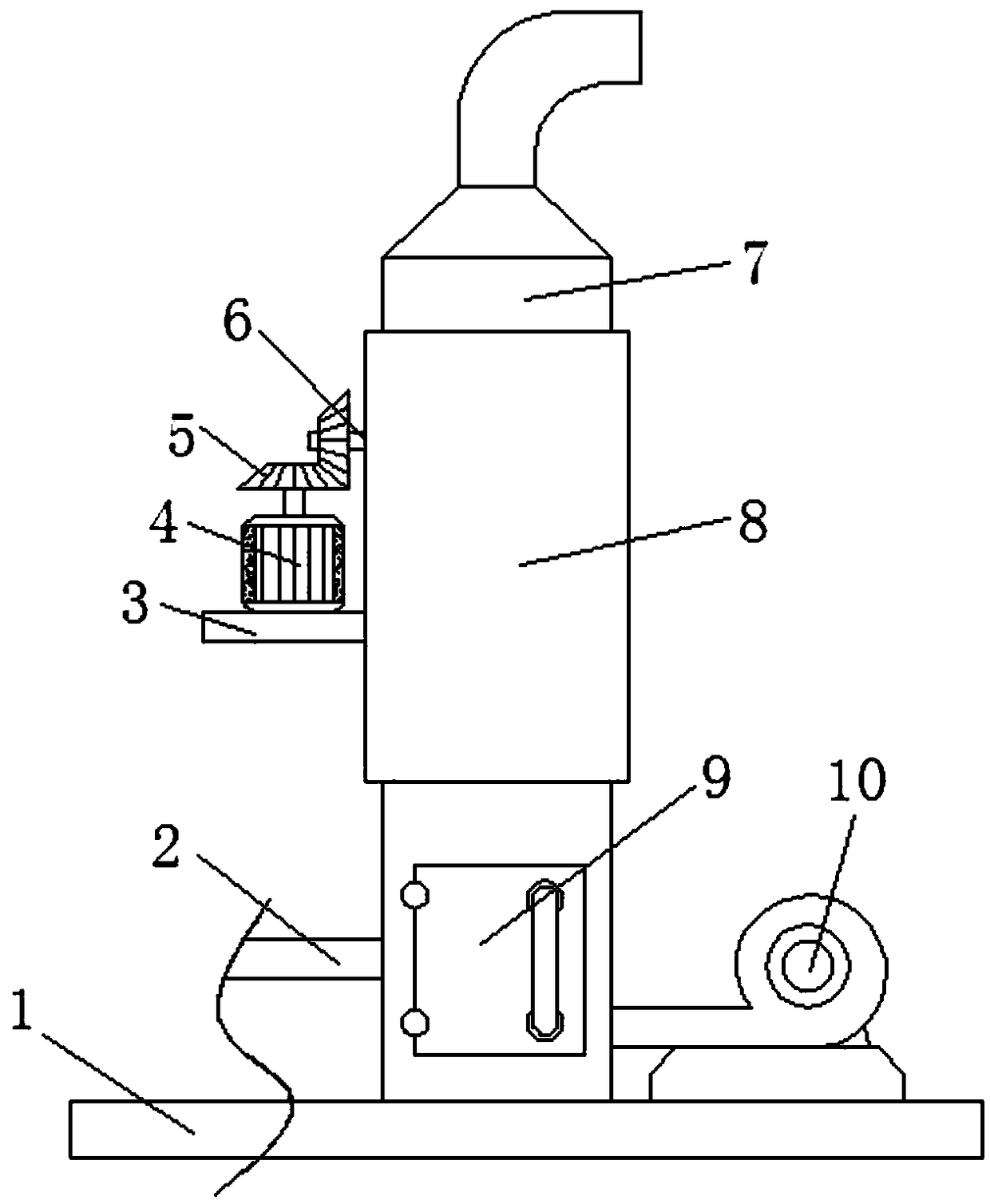 Fume exhaust device for combustion boiler facilitating removal of dirt on inner wall