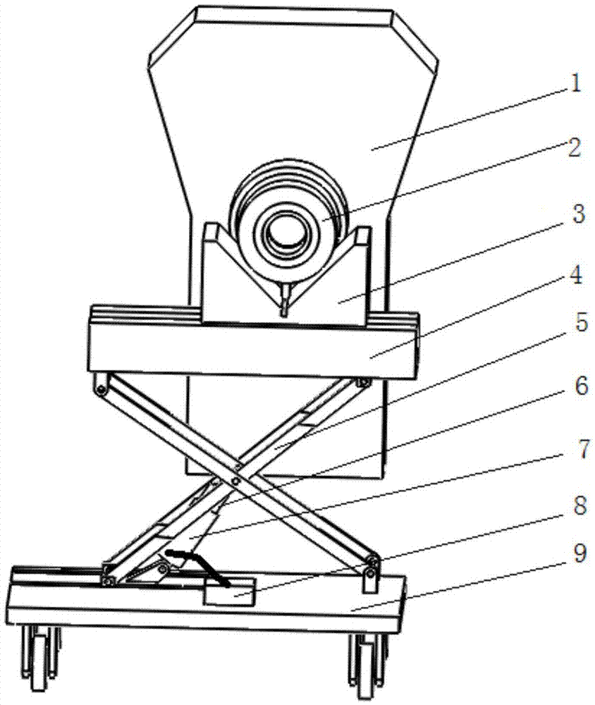 Support platform for installing and disassembling diesel engine crankshaft vibration reducer