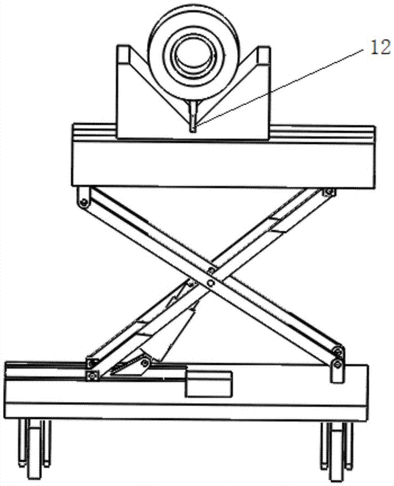 Support platform for installing and disassembling diesel engine crankshaft vibration reducer