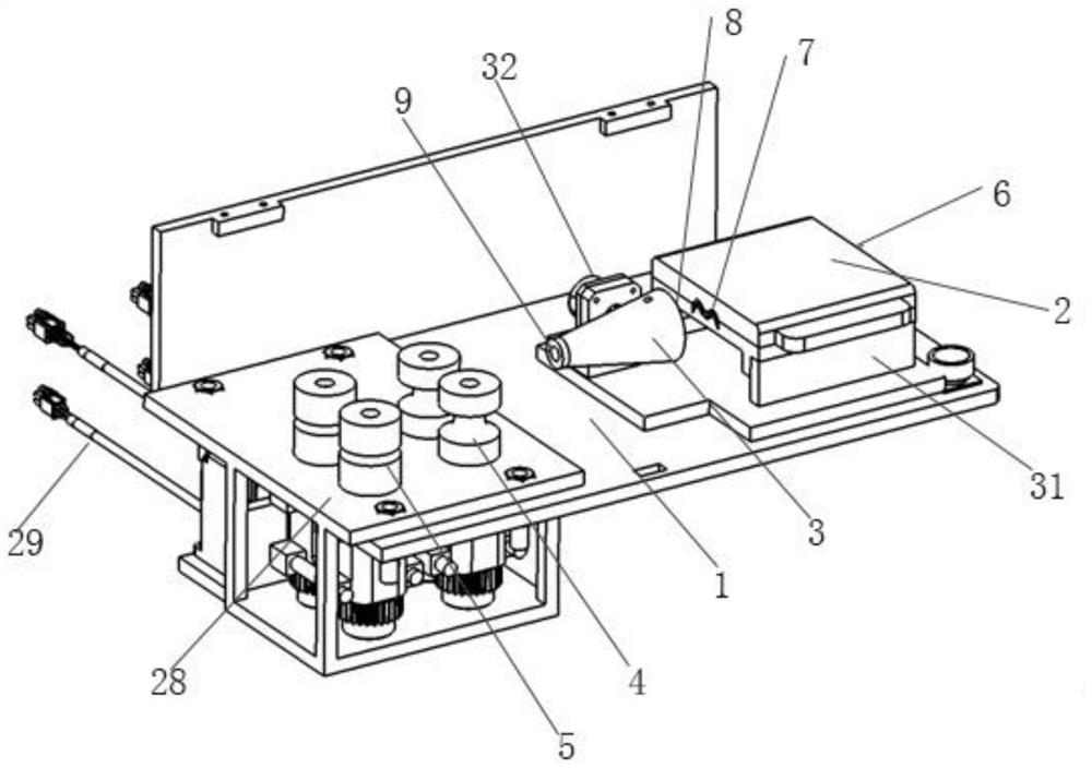 Filter stick material pre-folding and collecting device