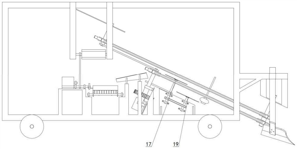 Garlic harvesting and separating all-in-one machine and using method thereof