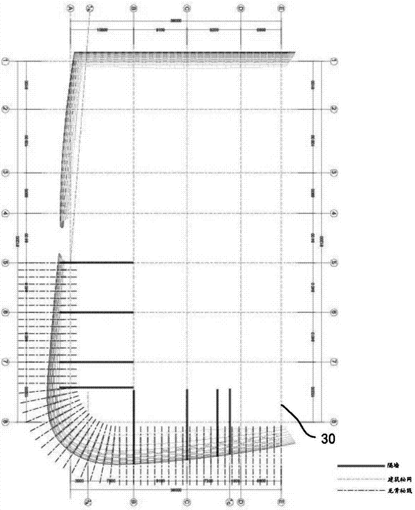 Construction design method of hyperboloid curtain wall