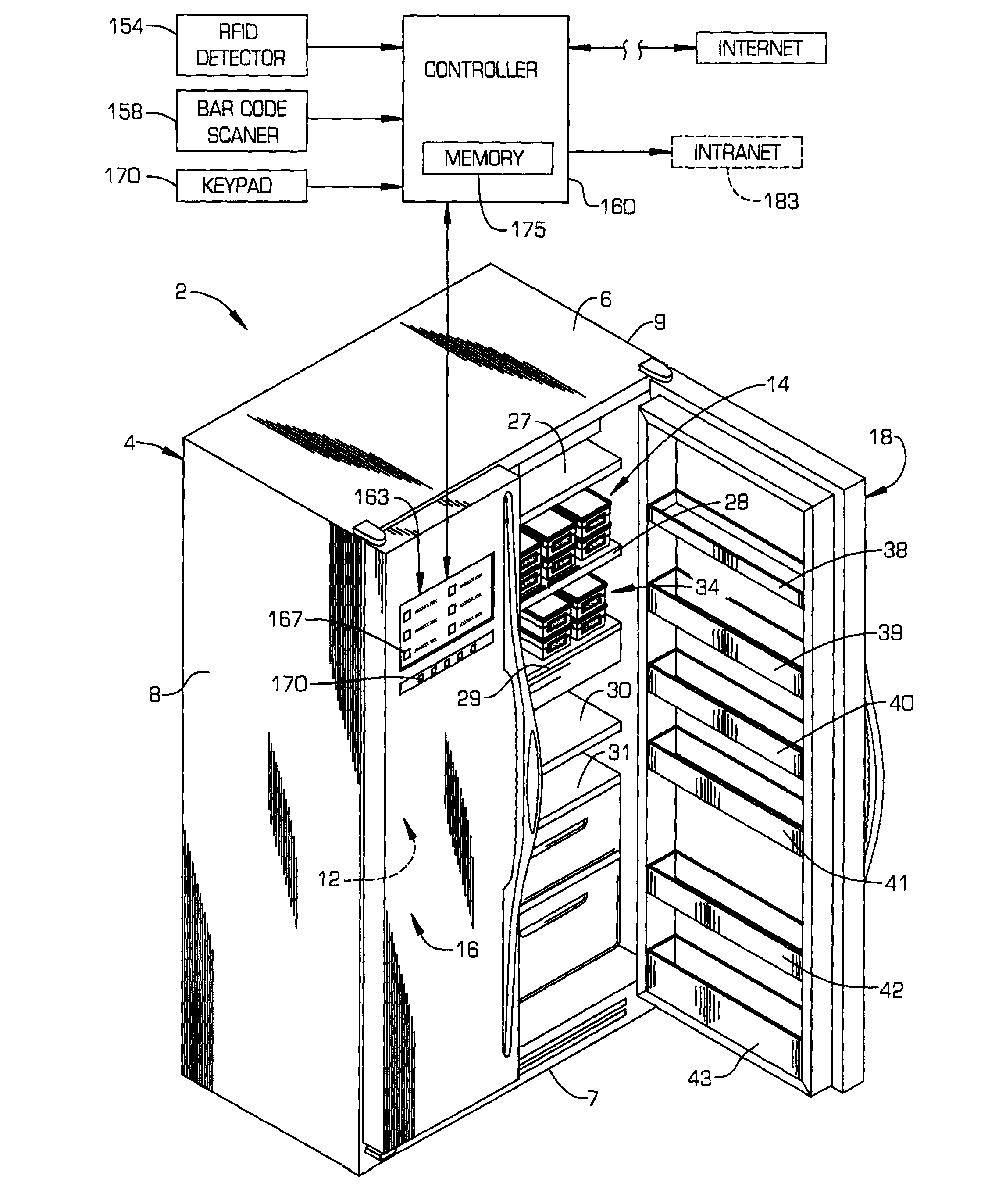 Refrigerator including food product management system