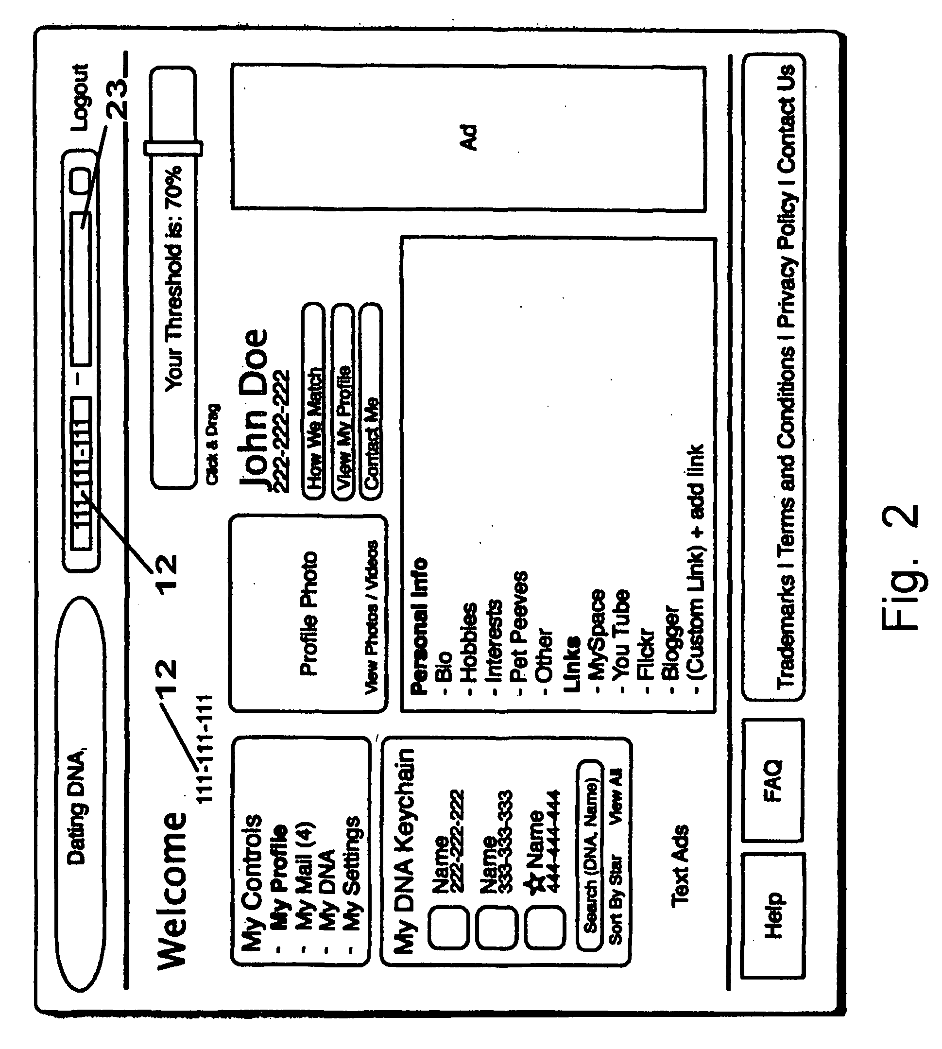 System and method for anonymous dating compatibility determination