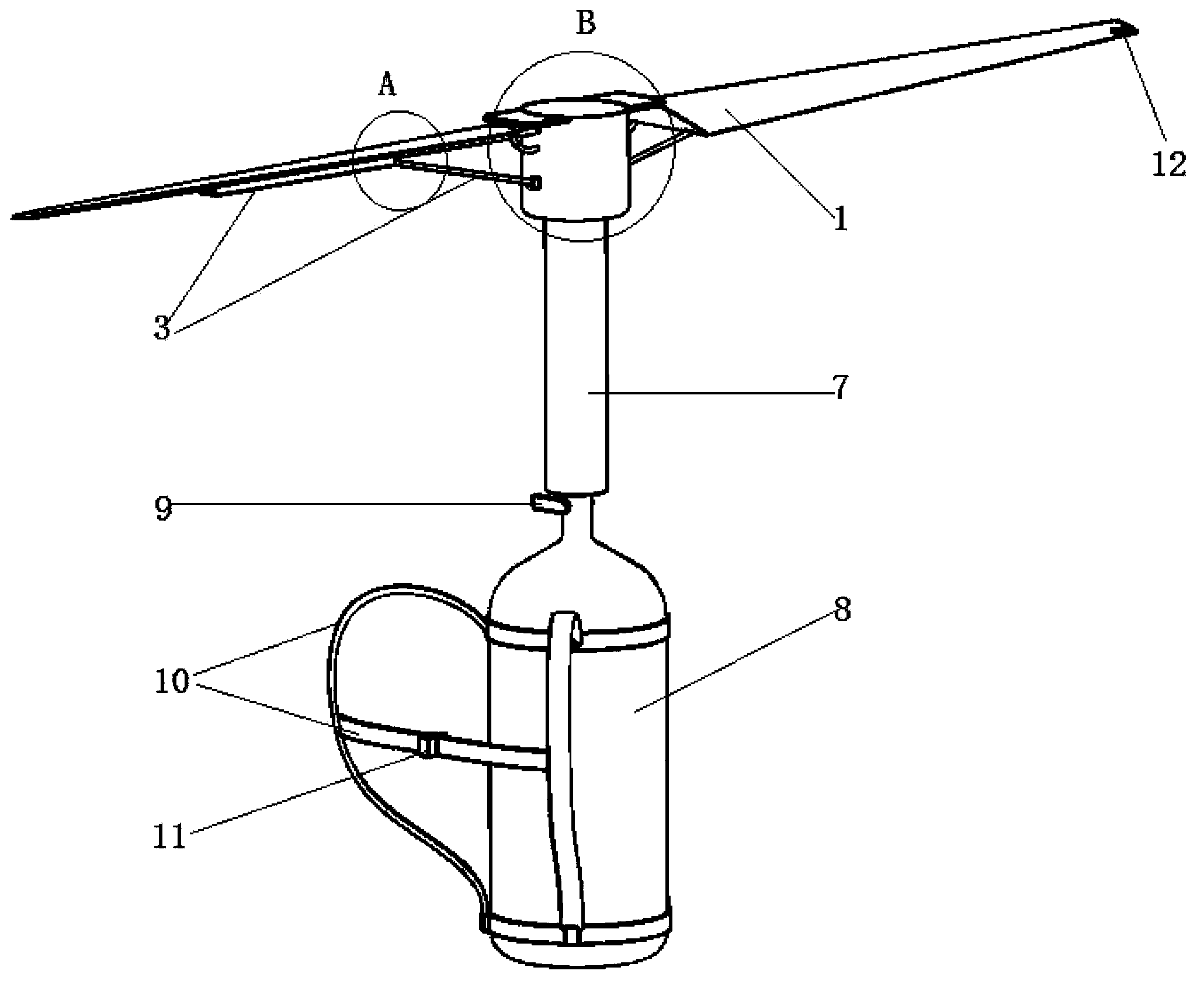 Rotary wing type high-rise life-saving equipment